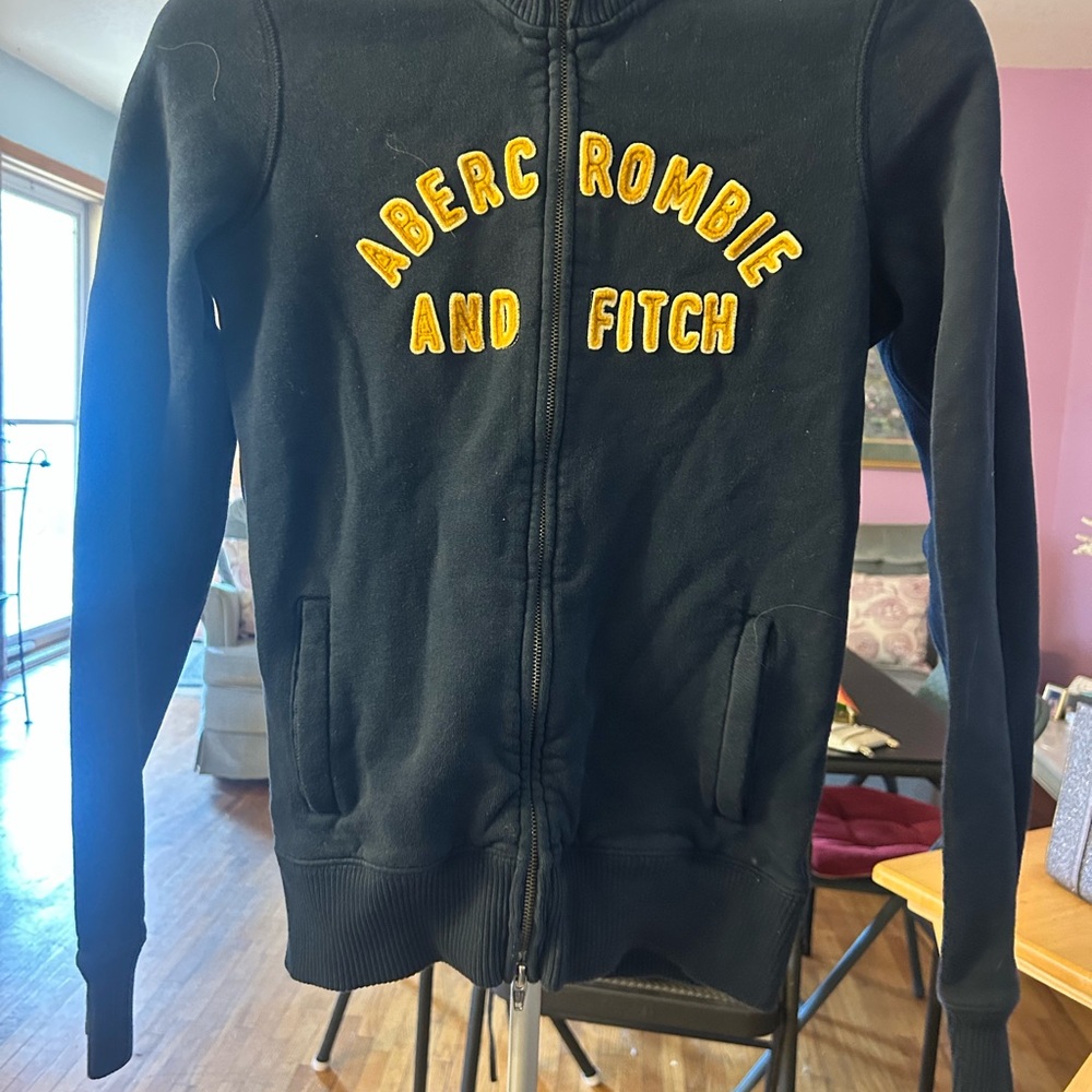 Abercrombie & Fitch Dark Blue Ribbed Jacket